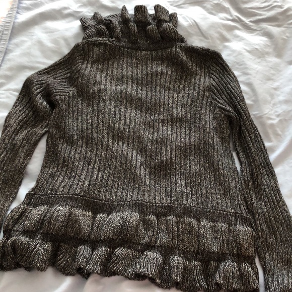 Elegant Open Front Sweater. Pretty Knitted Pattern Size M - Picture 11 of 16